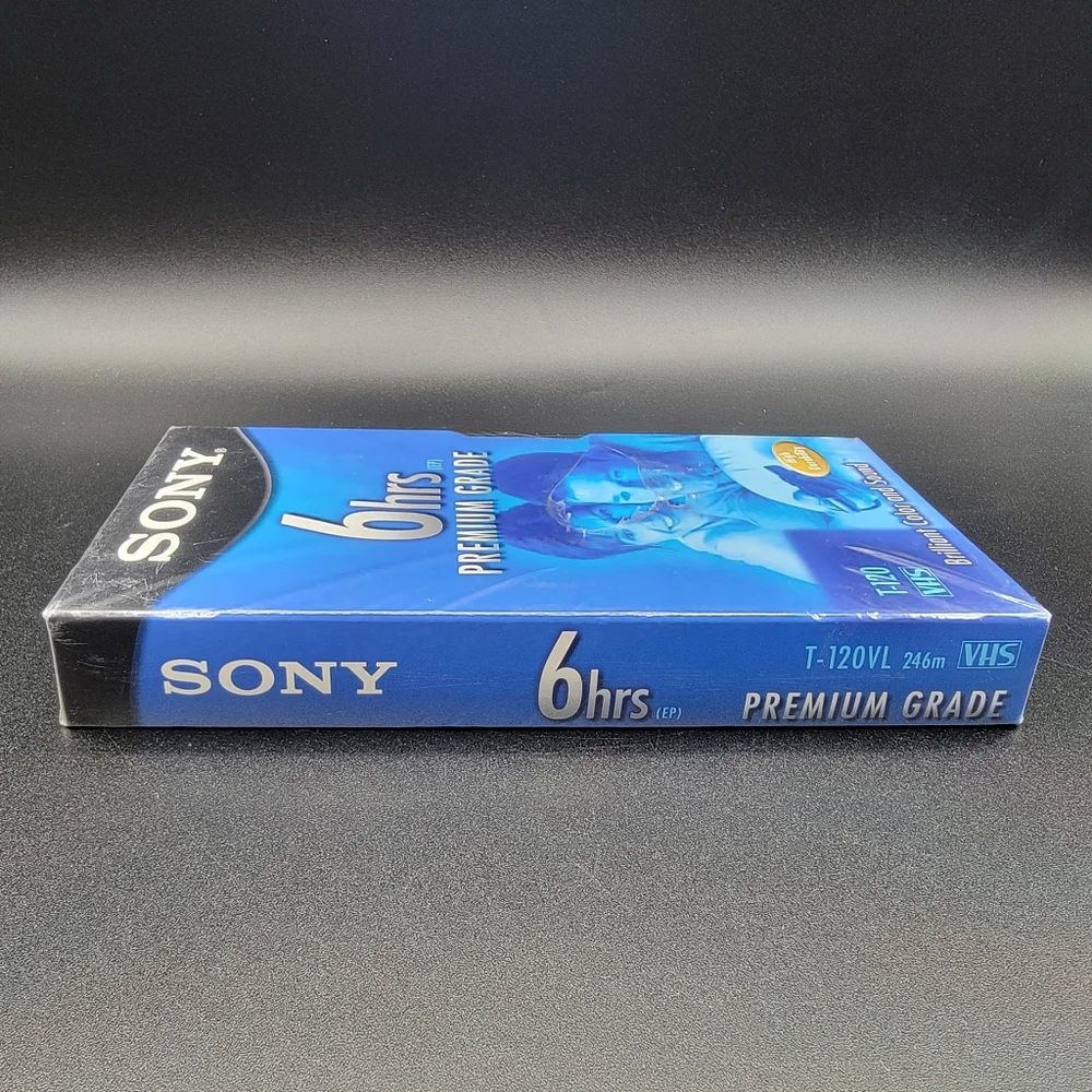 Sony Premium Grade T-120 6 Hrs VHS Blank Video Tape High Durability Sealed New